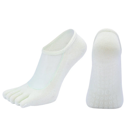 Professional Five Toes Pilates Socks Mesh Breathable Silicone NonSlip Yoga  Dance Socks For Women 10