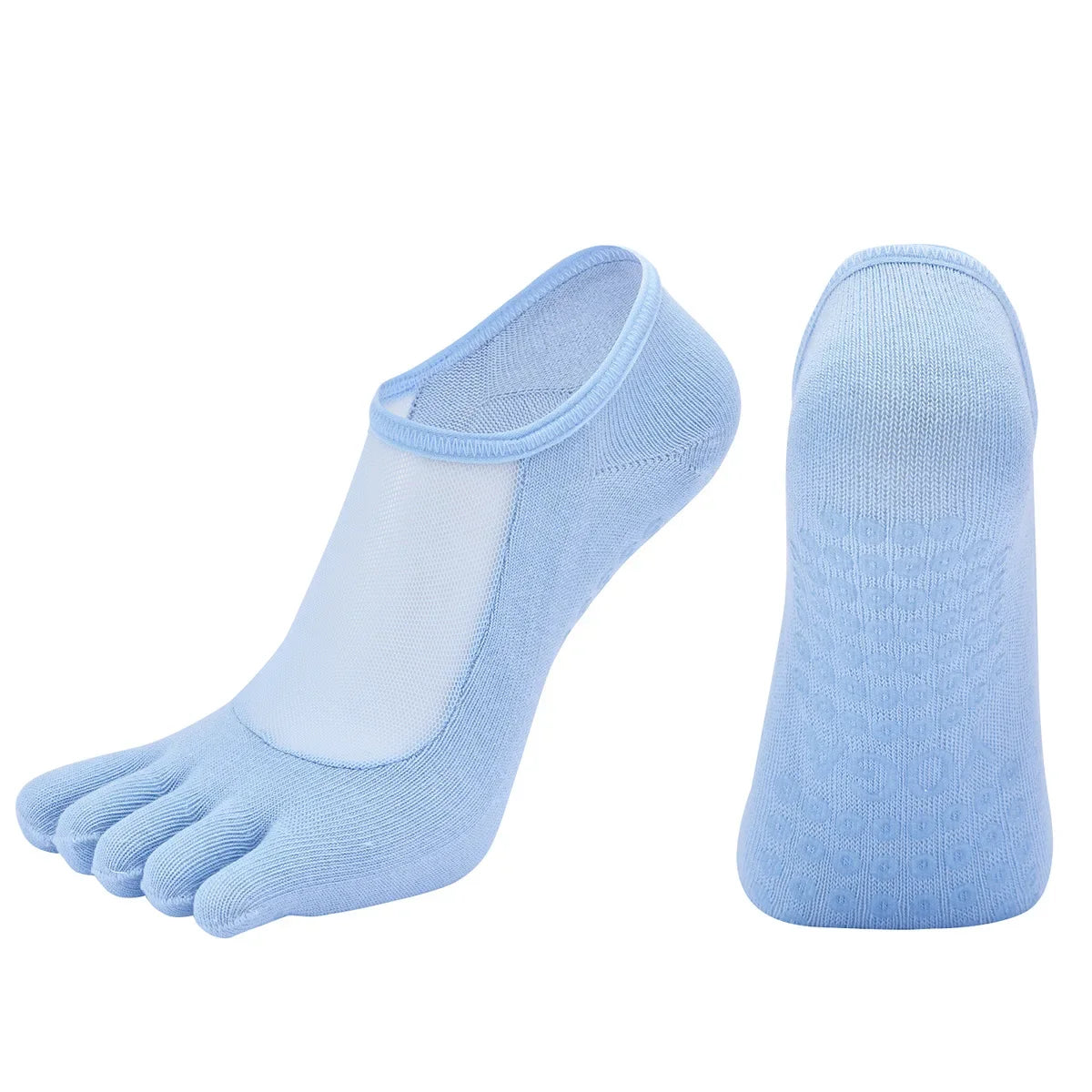 Professional Five Toes Pilates Socks Mesh Breathable Silicone NonSlip Yoga  Dance Socks For Women 13