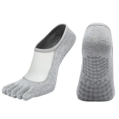 Professional Five Toes Pilates Socks Mesh Breathable Silicone NonSlip Yoga  Dance Socks For Women 16