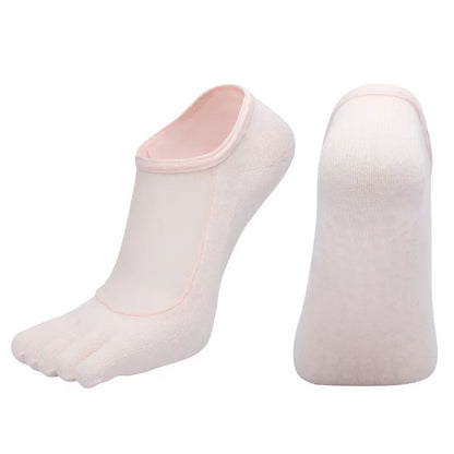 Professional Five Toes Pilates Socks Mesh Breathable Silicone NonSlip Yoga  Dance Socks For Women 20