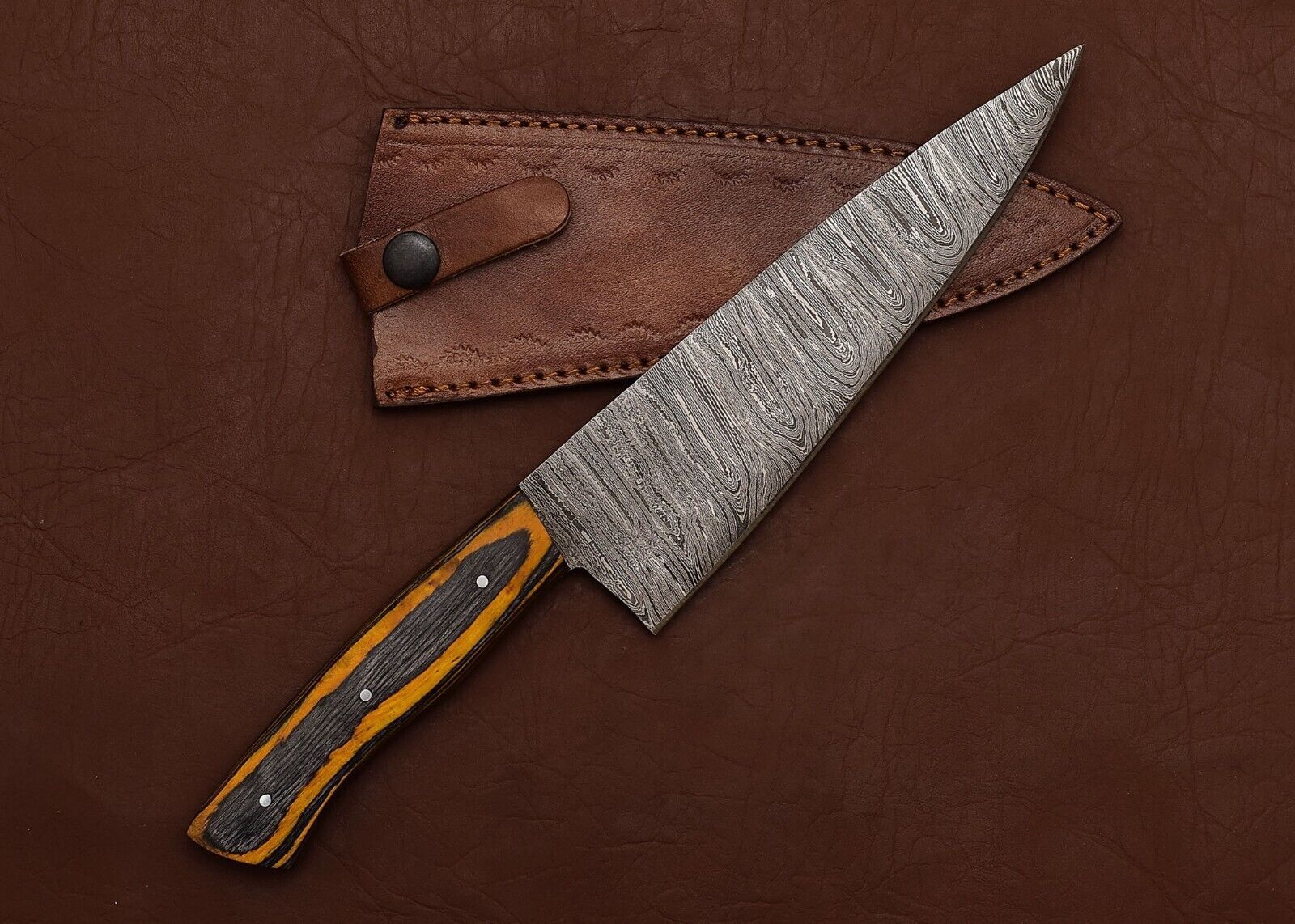 Damascus Steel Chef Fillet Knife  Precision Handmade 12 Knife For Professionals 1