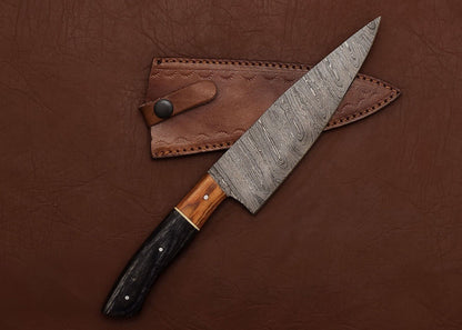 HandForged Damascus Steel Chef Knife  Razor Sharp Fillet Blade For Precision Work 1