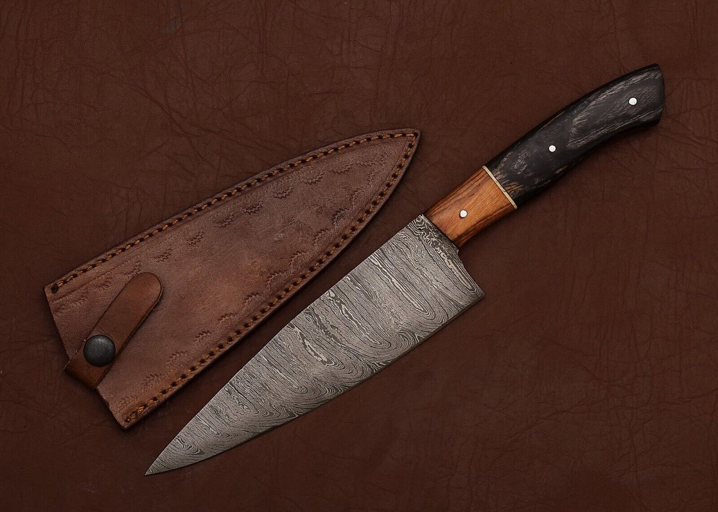 Hand-Forged Damascus Steel Chef Knife – Razor Sharp Fillet Blade for Precision Work