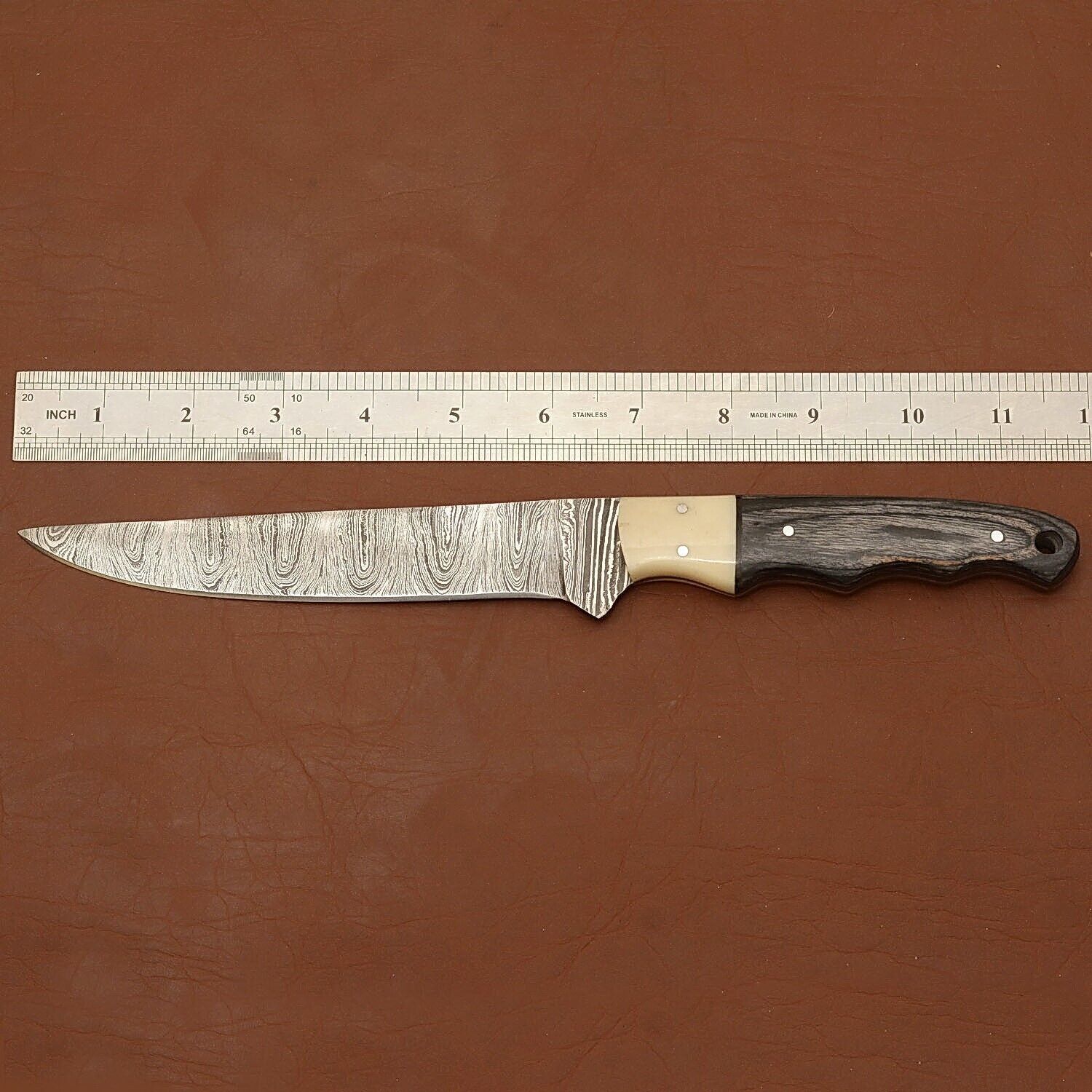 Professional Handmade Damascus Steel Knife  7 Fillet Blade For Chefs  Collectors 2