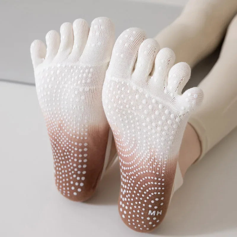 Professional FiveFinger Yoga Socks Breathable Bandage Ballet Pilates Socks For Women NonSlip Backle 1