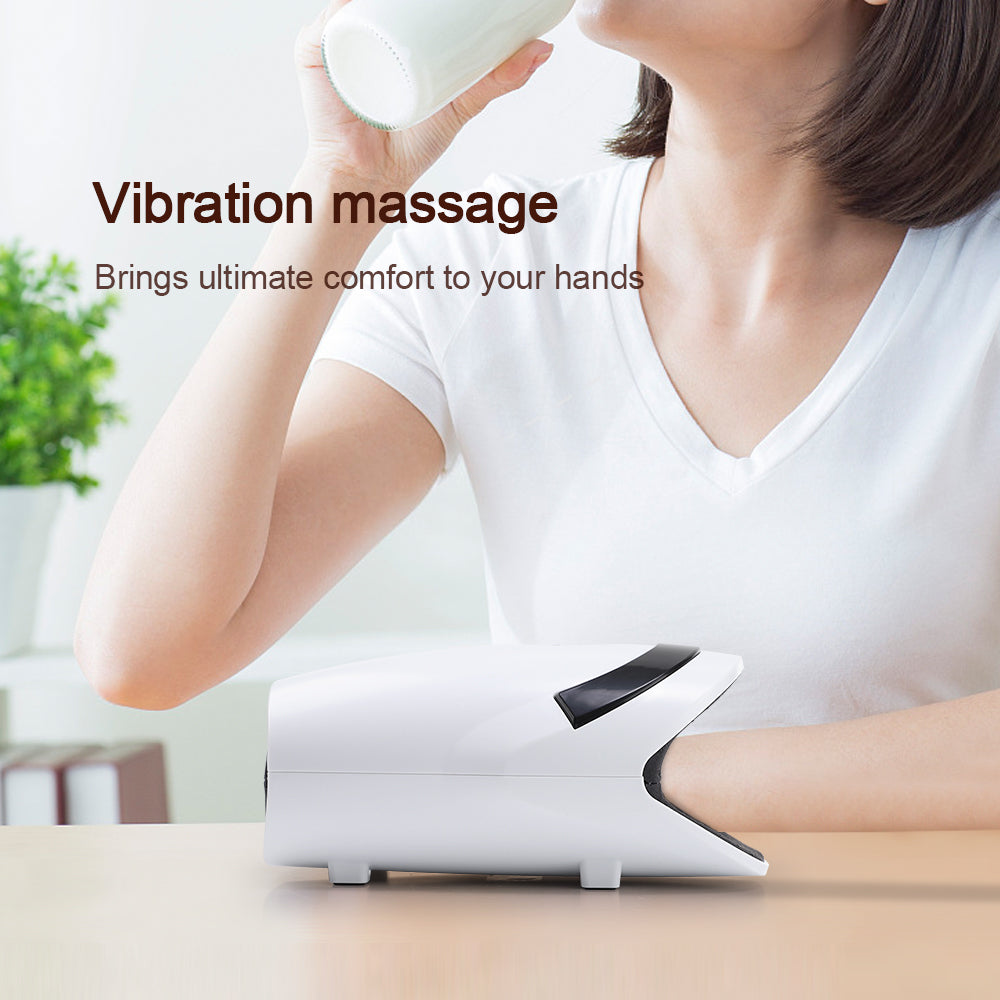 Hand Massager with 5-Level Airbag Compression, 5-Speed Vibration, 3 Massage Modes for Hand Pan and Circulation