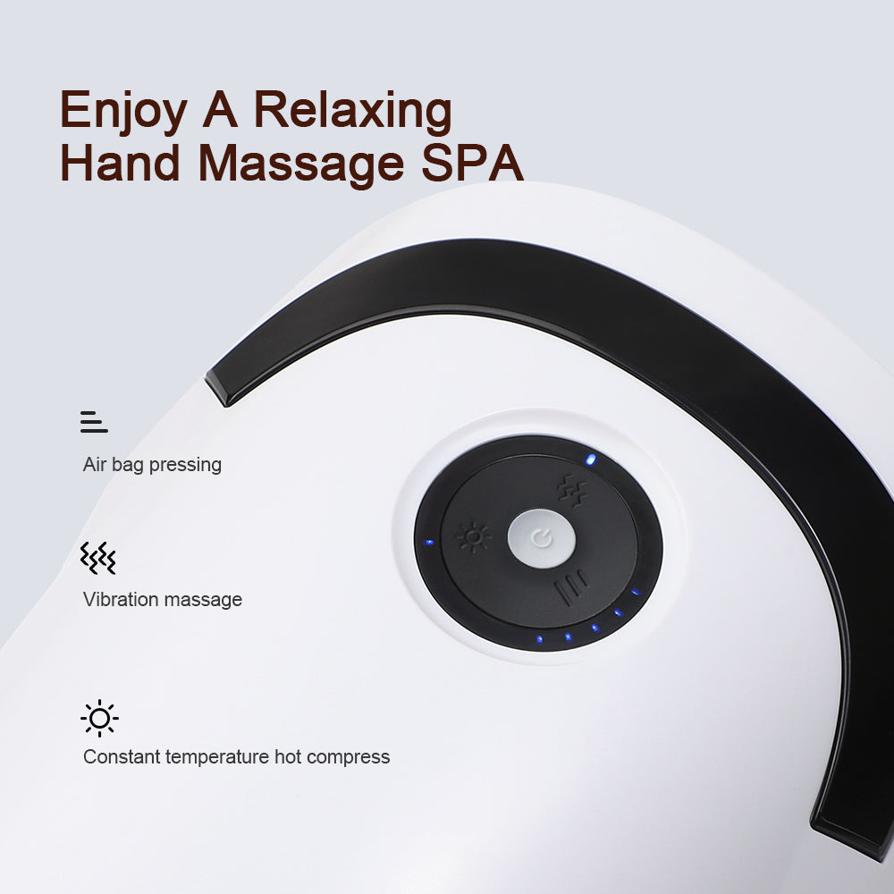 Hand Massager with 5-Level Airbag Compression, 5-Speed Vibration, 3 Massage Modes for Hand Pan and Circulation