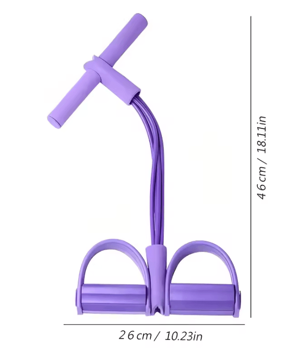FlexCore 4 Tube Pedal Resistance Band Full Body Fitness Trainer 2