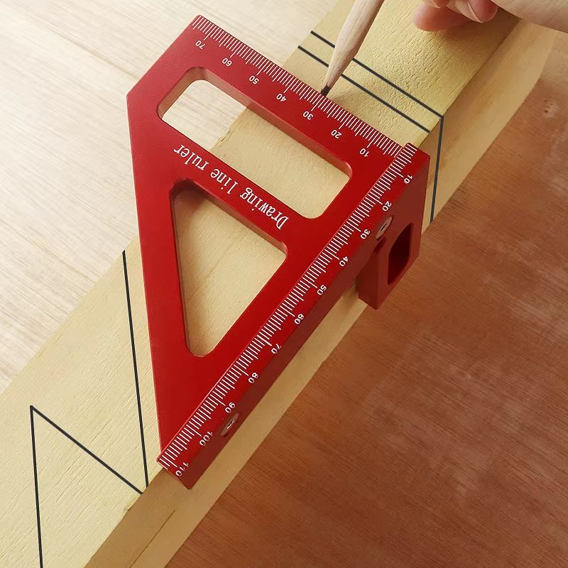 Precision Aluminum Alloy Woodworking Square Protractor  HighAccuracy Miter Triangle Ruler For Engin 1