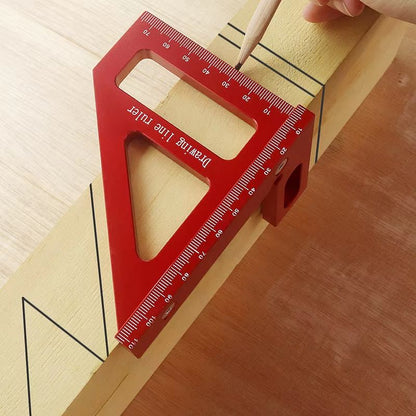 Precision Aluminum Alloy Woodworking Square Protractor  HighAccuracy Miter Triangle Ruler For Engin 1
