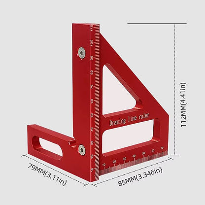 Precision Aluminum Alloy Woodworking Square Protractor  HighAccuracy Miter Triangle Ruler For Engin 4