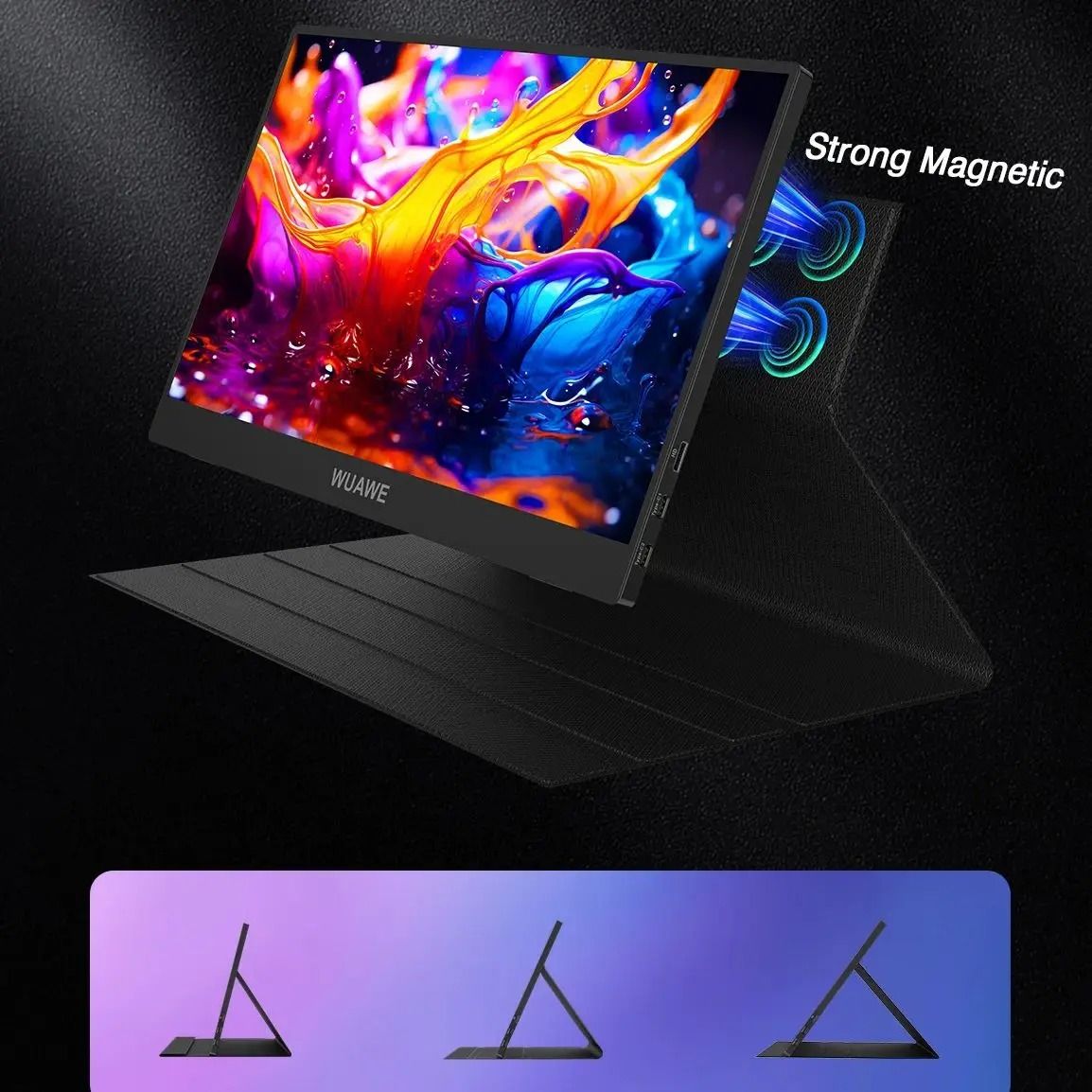 WUAWE 14 Inch Portable Monitor USB C HDMI Travel Display 1