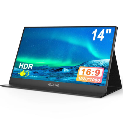 WUAWE 14 Inch Portable Monitor USB C HDMI Travel Display 6