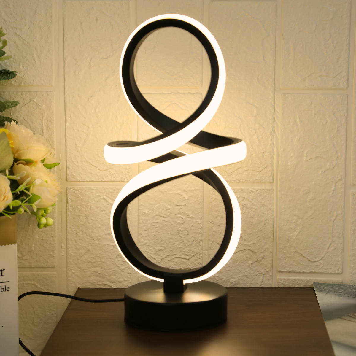Adjustable 3 Color LED Table Lamp, with USB Power Supply, for Home Office, Bedroom, and Study Room