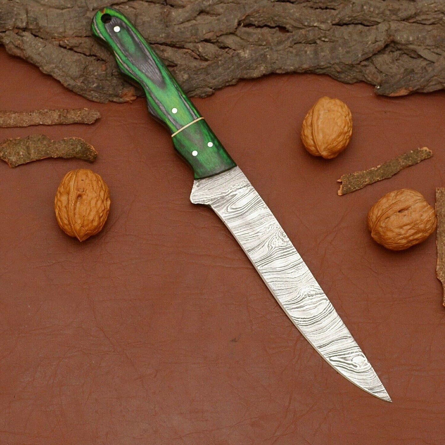 Damascus Valor  Professional Handmade Chef Knife With Razor Sharp Fillet Blade 1