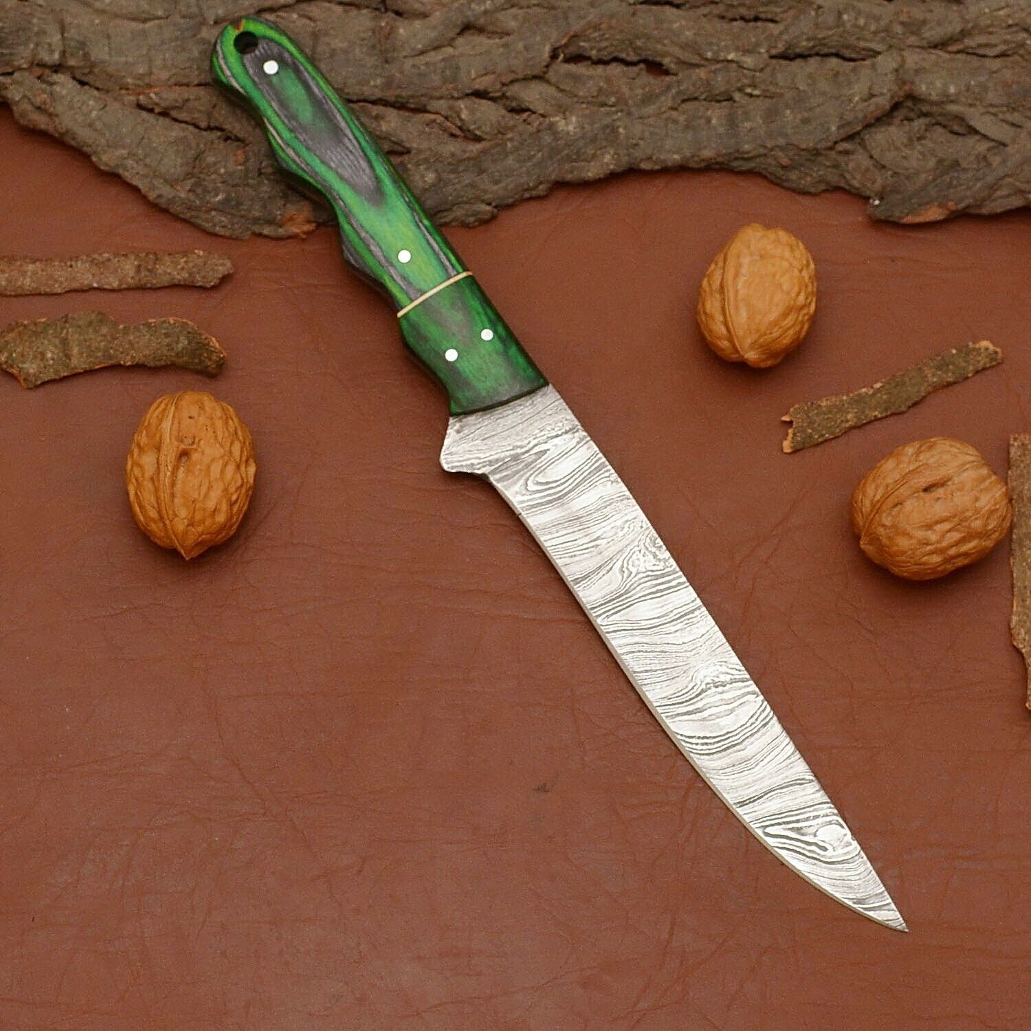 Damascus Valor  Professional Handmade Chef Knife With Razor Sharp Fillet Blade 1
