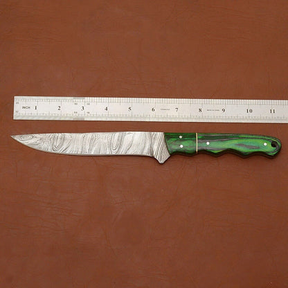 Damascus Valor  Professional Handmade Chef Knife With Razor Sharp Fillet Blade 2
