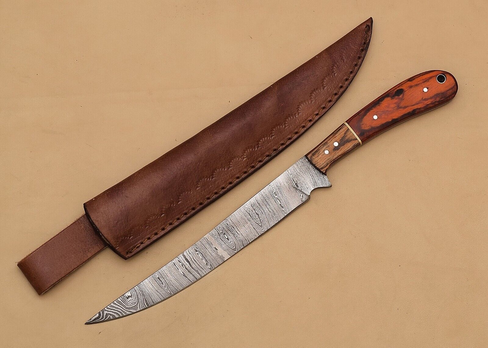 Damascus Precision Edge Knife  Handmade Fillet Tool For Culinary Masters 2