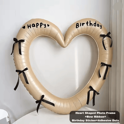 HeartGlow Happy Birthday Photo Frame Balloon Set With Bowknot Decor 3