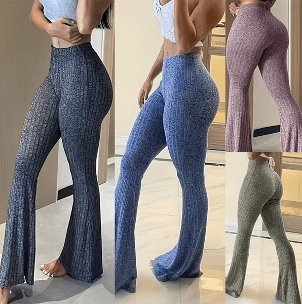 VelvaFit High Waist Flare Capri Pants for Women