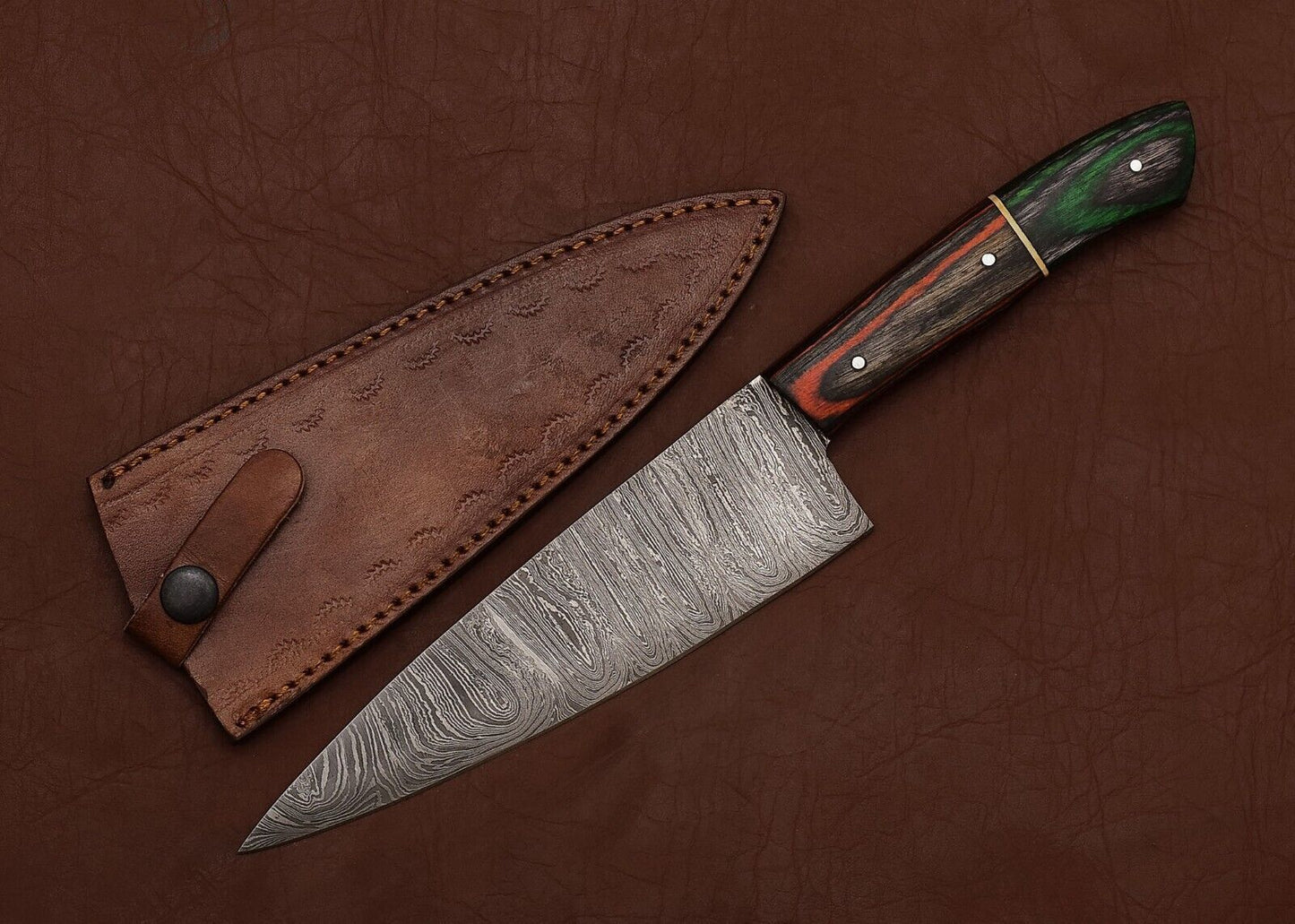 Damascus Steel Mastercraft Knife  Perfect For Kitchen Hunting  Survival 2