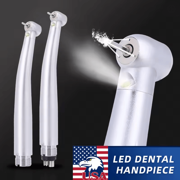 LumiDent LED Dental High Speed Handpiece with Ceramic Bearings and Push Button Design