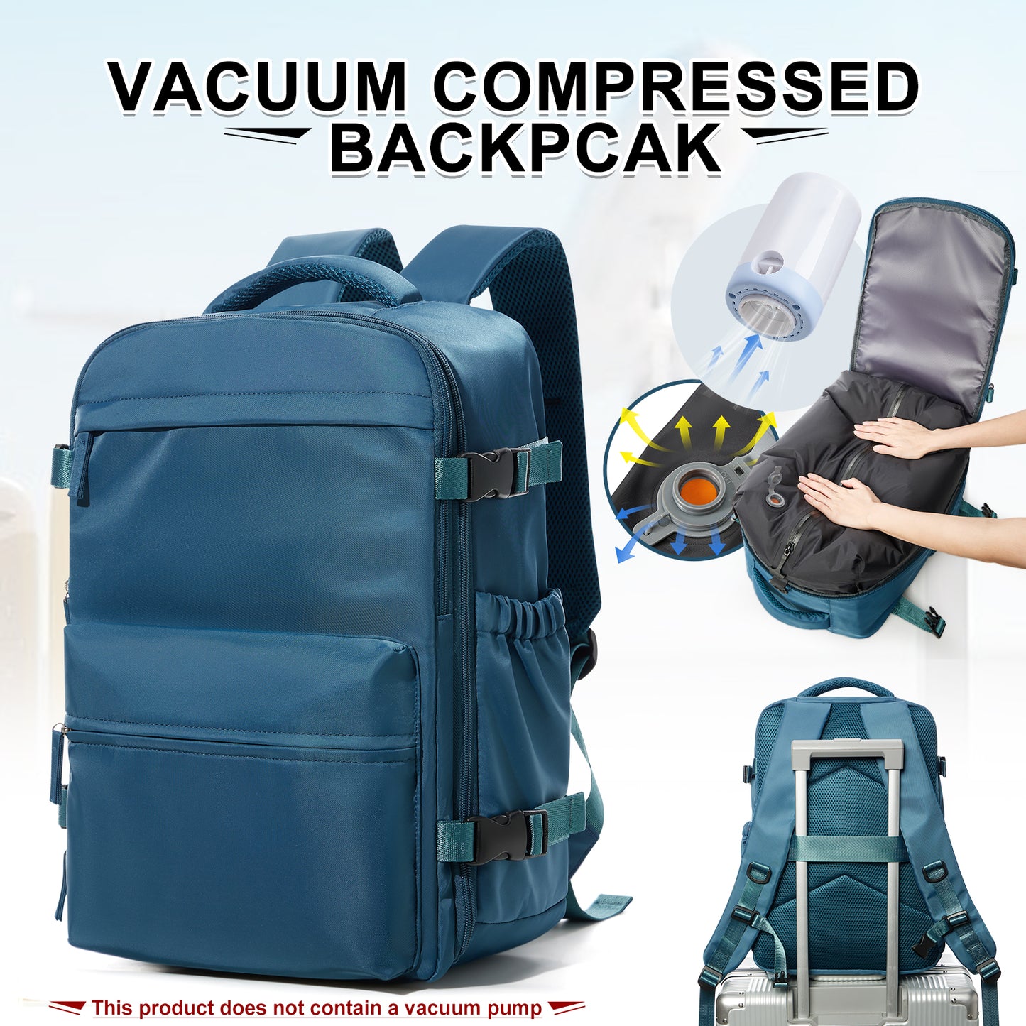 Cabin Airplane Ryanair Backpack Travel, Air Vacuum Compression Backpack, Women Men Laptop Bag Handbag Business