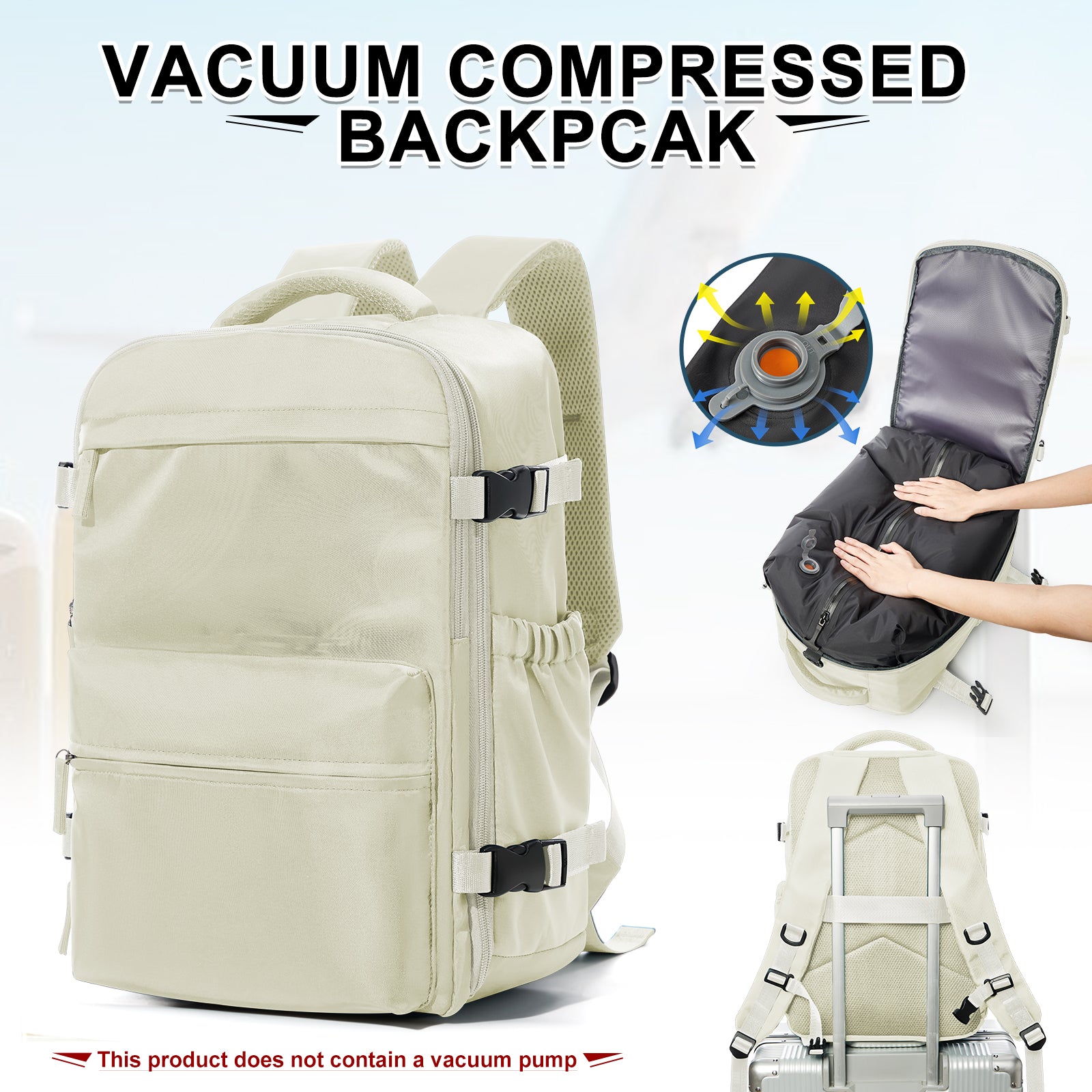 Cabin Airplane Ryanair Backpack Travel, Air Vacuum Compression Backpack, Women Men Laptop Bag Handbag Business