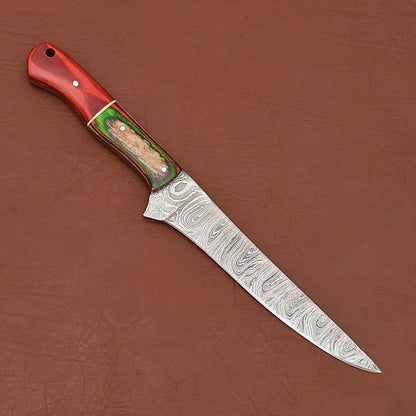Damascus Forge Elite Knife  Custom Handmade Chef Fillet Tool 1