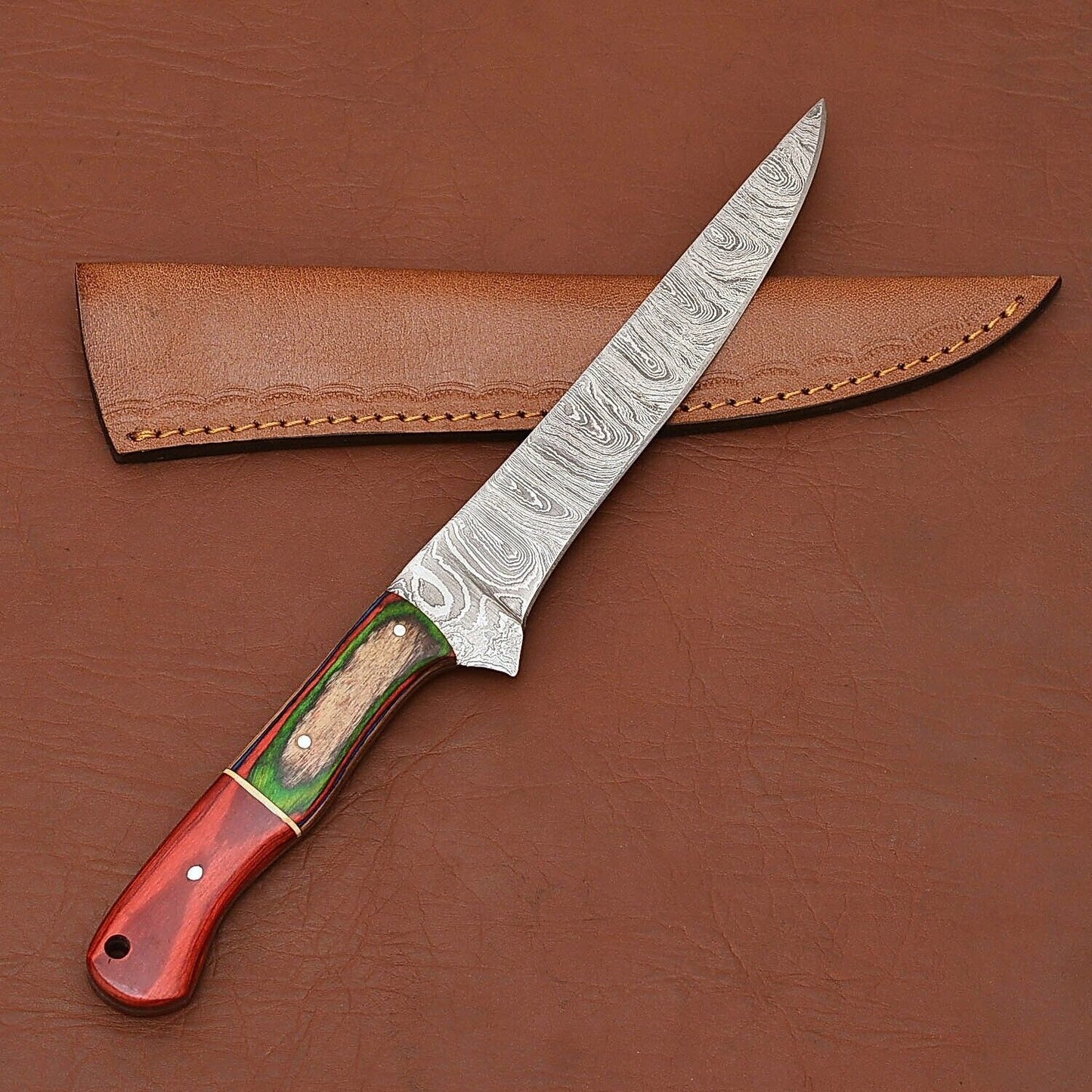 Damascus Forge Elite Knife  Custom Handmade Chef Fillet Tool 3
