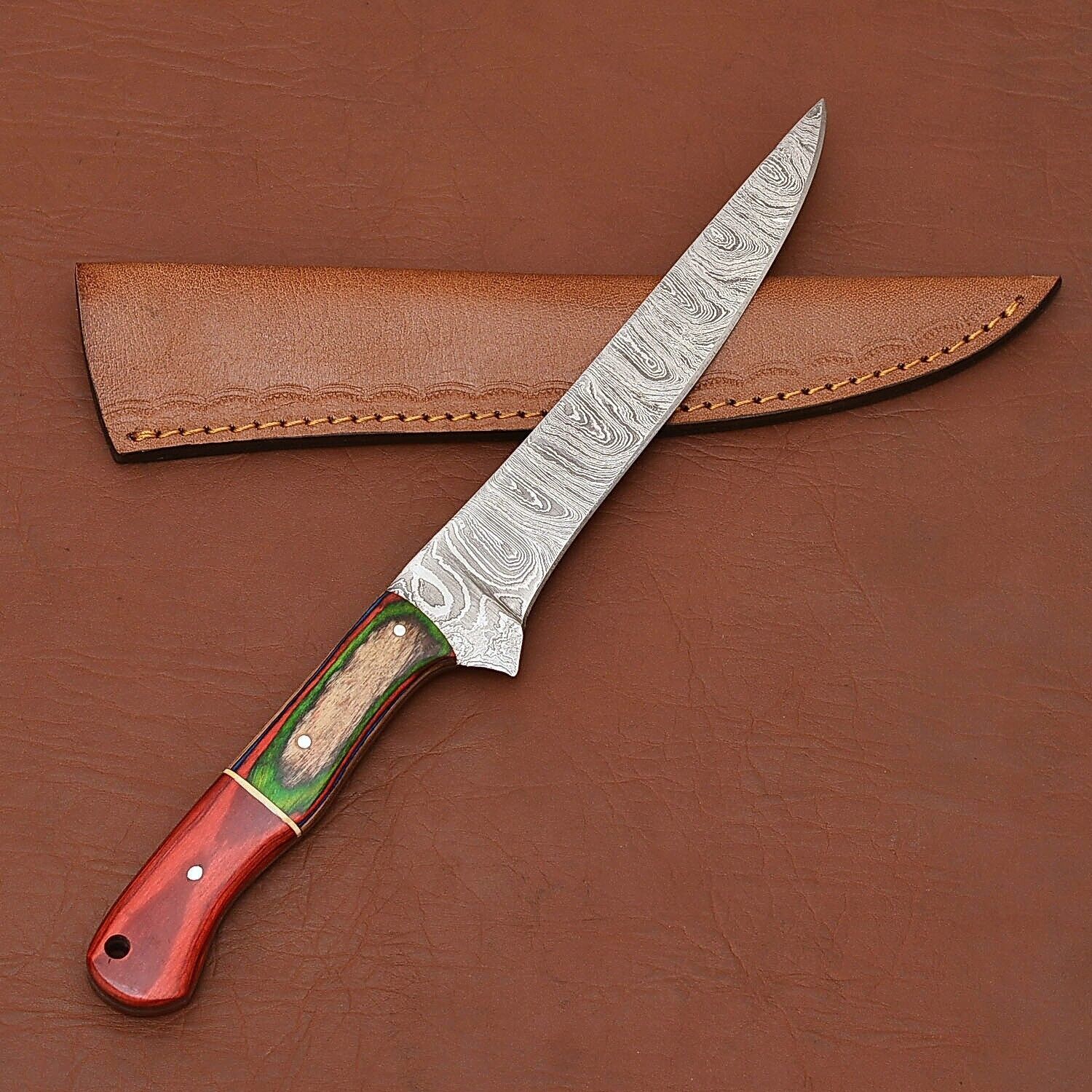 Damascus Forge Elite Knife  Custom Handmade Chef Fillet Tool 3