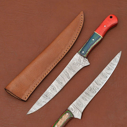 Damascus Forge Elite Knife – Custom Handmade Chef Fillet Tool