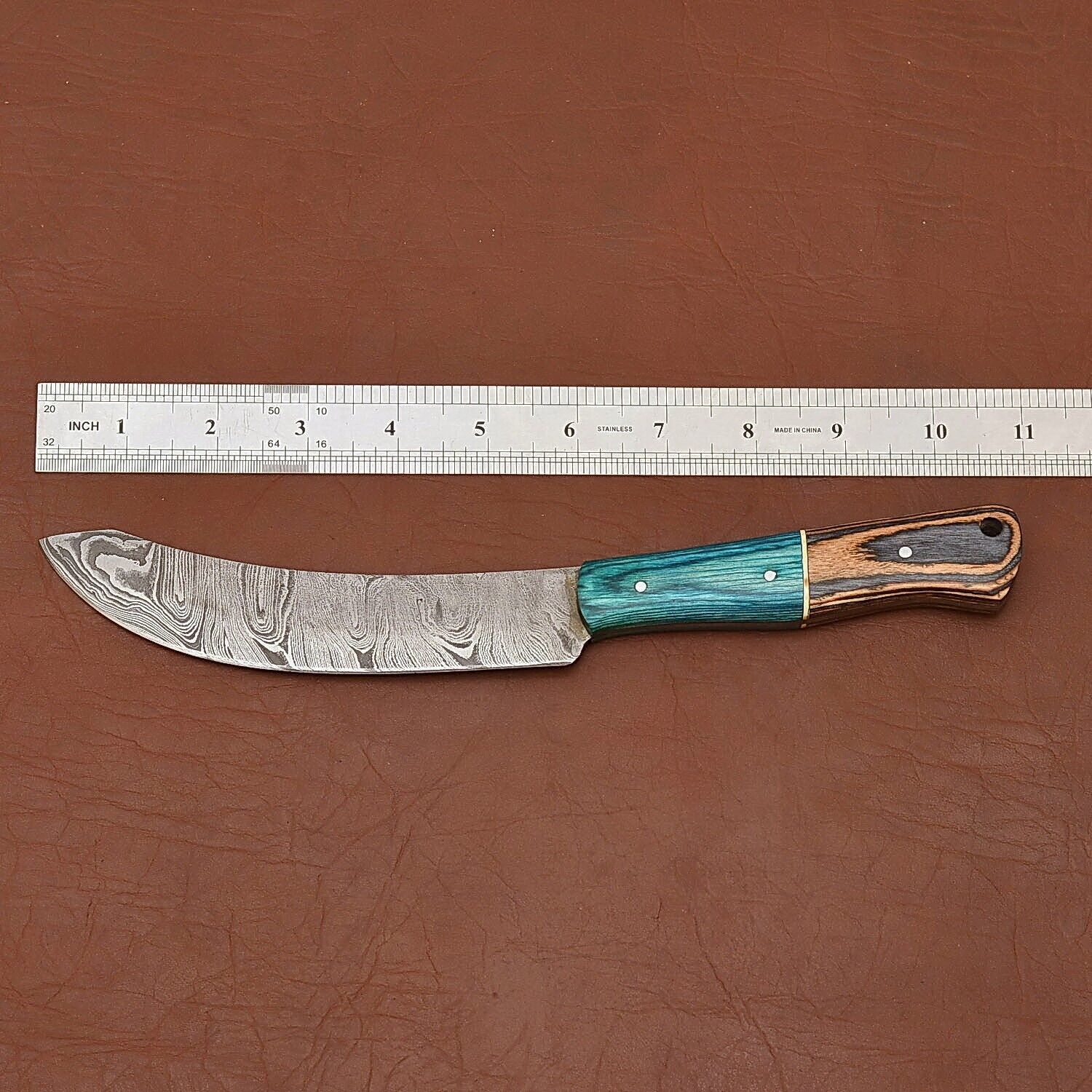 Artisan Crafted Damascus Fillet Knife  Precision Blade With Wood Handle 2