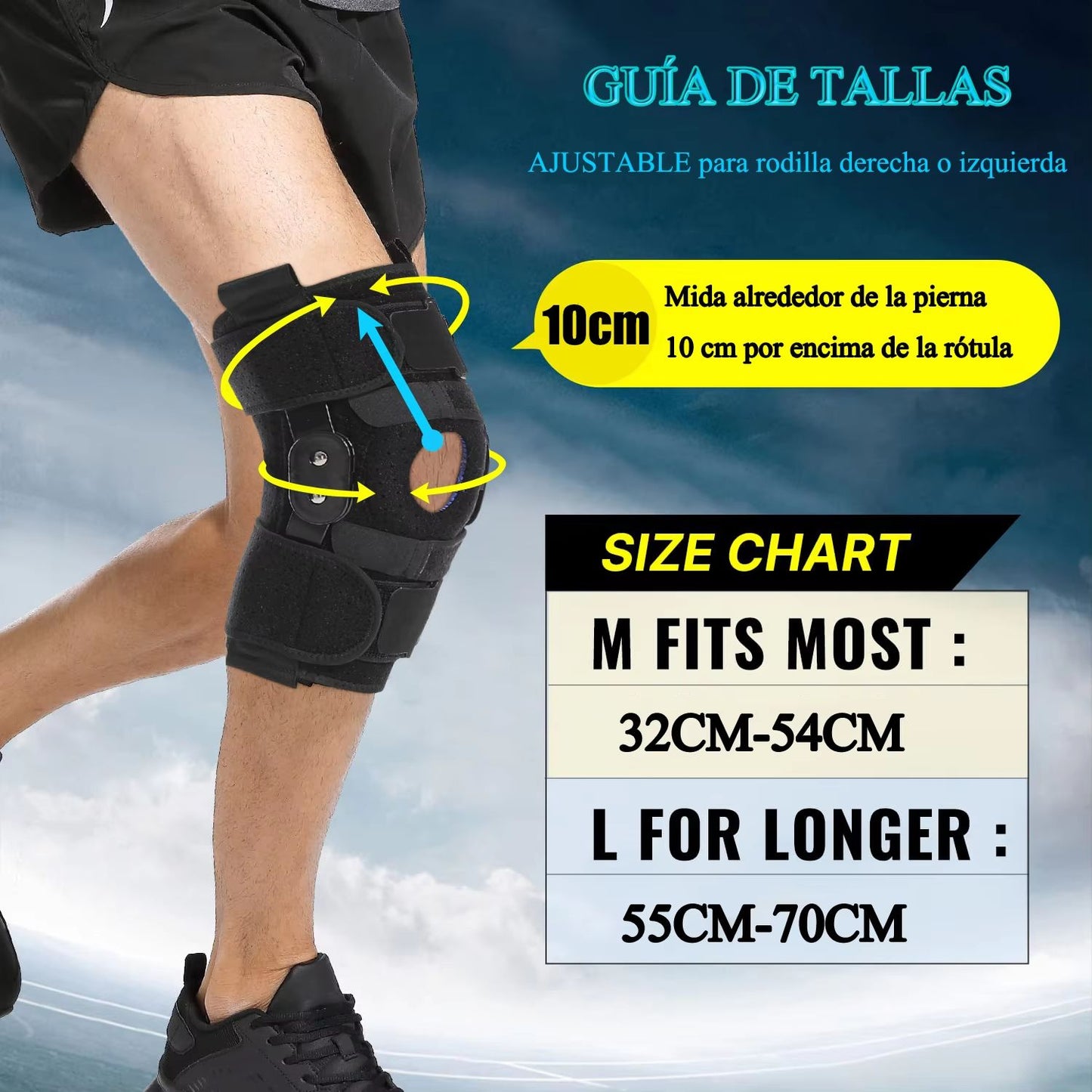 Hinged Knee Brace With Patella Gel Pads  Adjustable Support For Meniscus ACL  MCL Injury Recovery 5