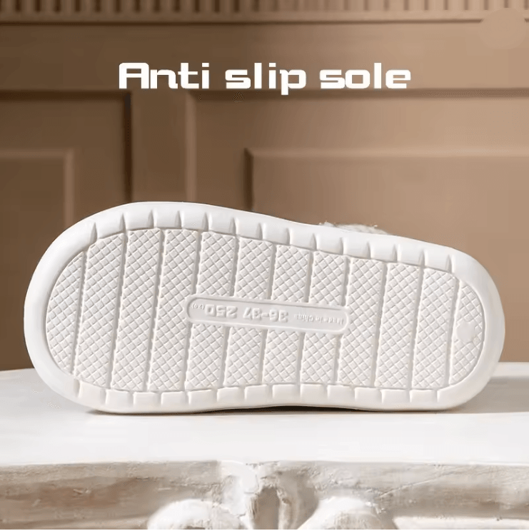 ThermaStep Thick Soled Anti Slip Winter Cotton Slippers With Fleece Lining 1