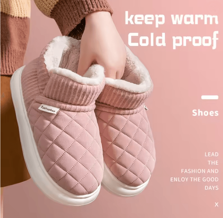 ThermaStep Thick Soled Anti Slip Winter Cotton Slippers With Fleece Lining 2