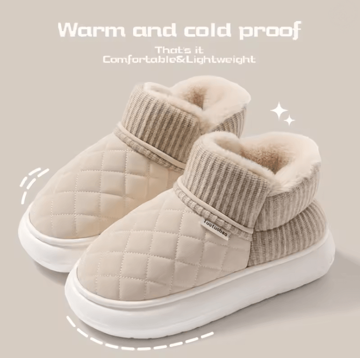 ThermaStep Thick Soled Anti Slip Winter Cotton Slippers With Fleece Lining 6