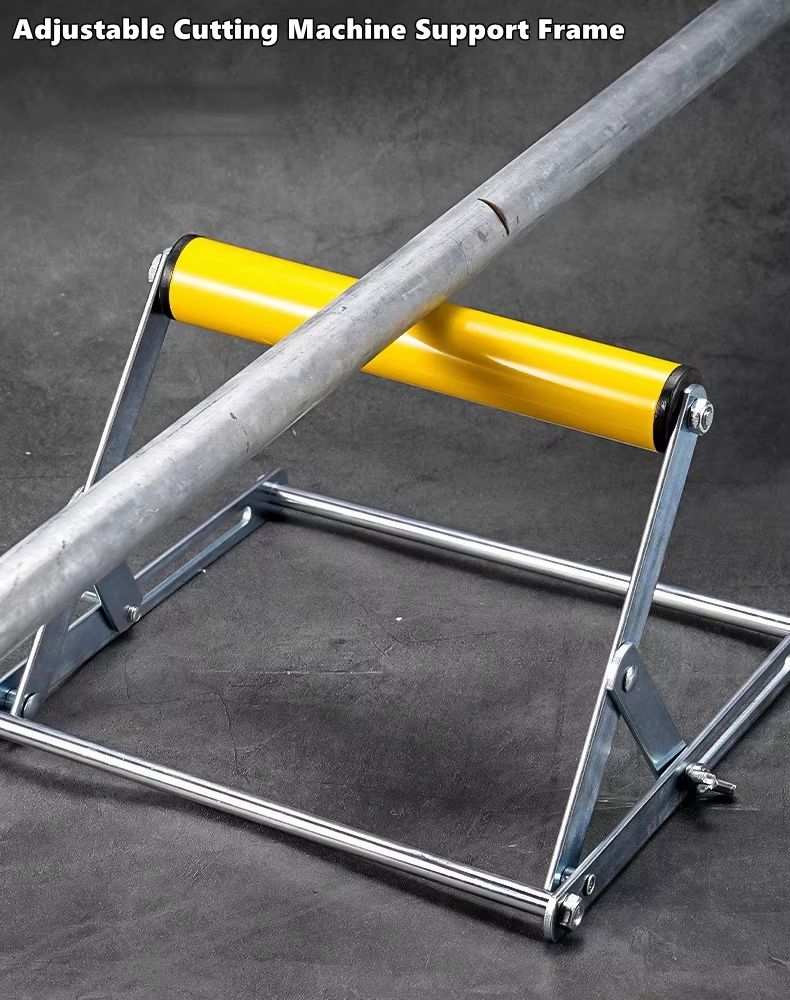 Adjustable Height Roller Stand for Table Saw & Miter Saw – Heavy-Duty Woodworking Support Frame for Cutting Machines