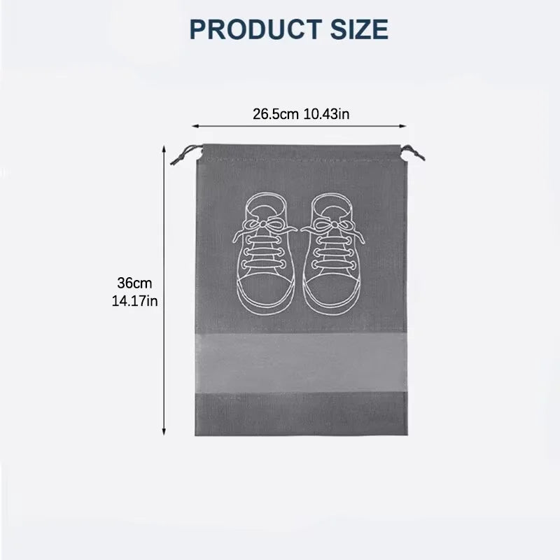 Portable Shoe Storage Bag, Waterproof Hanging Closet Organizer, Classified Draw Bag, Multi Pocket Clothing Organizer