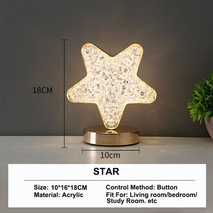 3D Moon Lamp, Touch Control Night Light, USB Bedside LED, Aesthetic Girls Room Decor, Home Ambient Table Light