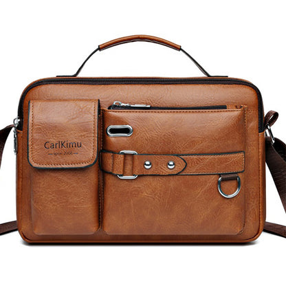 Waterproof Men's Messenger Bag, Office Laptop Briefcase, Large Capacity Shoulder Bag for Work and Travel