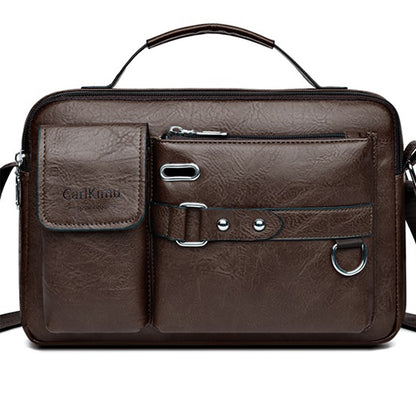 Waterproof Men's Messenger Bag, Office Laptop Briefcase, Large Capacity Shoulder Bag for Work and Travel