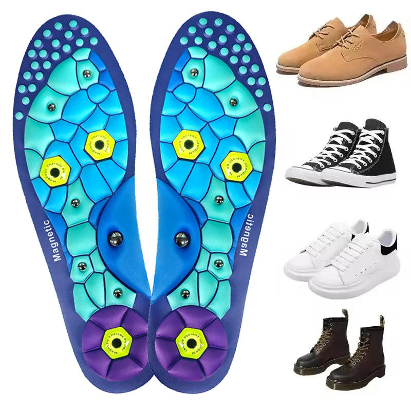 Foot Acupressure Enhanced Magnetic Insoles, Orthopedic Therapy Pads, Detox Massage Inserts, Pain Relief Support