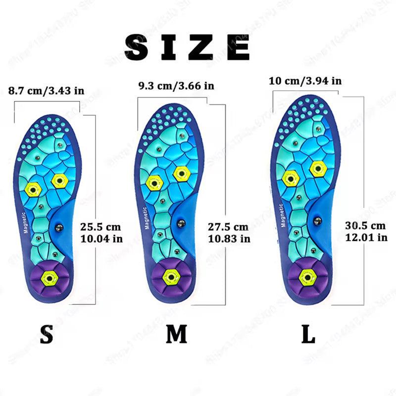 Foot Acupressure Enhanced Magnetic Insoles, Orthopedic Therapy Pads, Detox Massage Inserts, Pain Relief Support