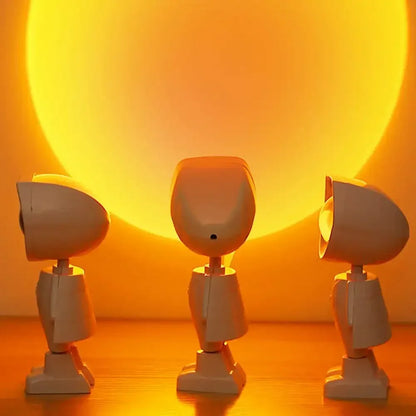 Robot Lamp Rainbow Projection Sun Light Infinite Dimming Table Night Light For Bedroom 5