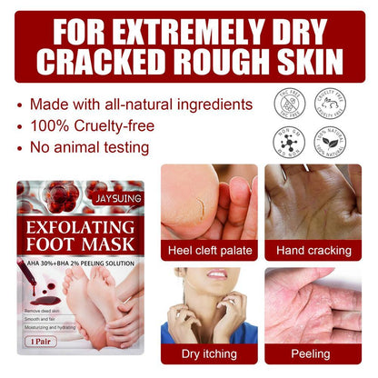 Moisturizing Foot Exfoliating Mask, Exfoliating Foot Care Tool, Dead Skin Remover, Smooth Soft Feet