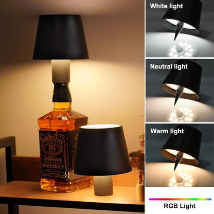 Wireless Table Lamp for Wine Bottles, LED Bottle Light with Touch Control, Ideal for Outdoor, Restaurants, Bars