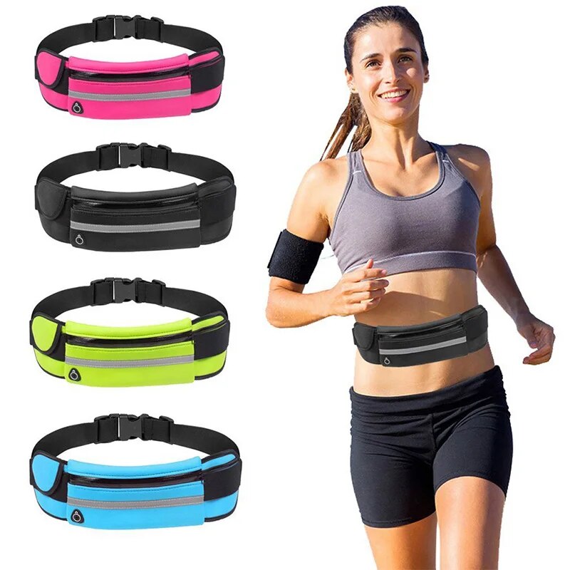 Running Man Waist Bag, Colorful Waterproof Neoprene Fanny Pack, Fitness Travel Pouch