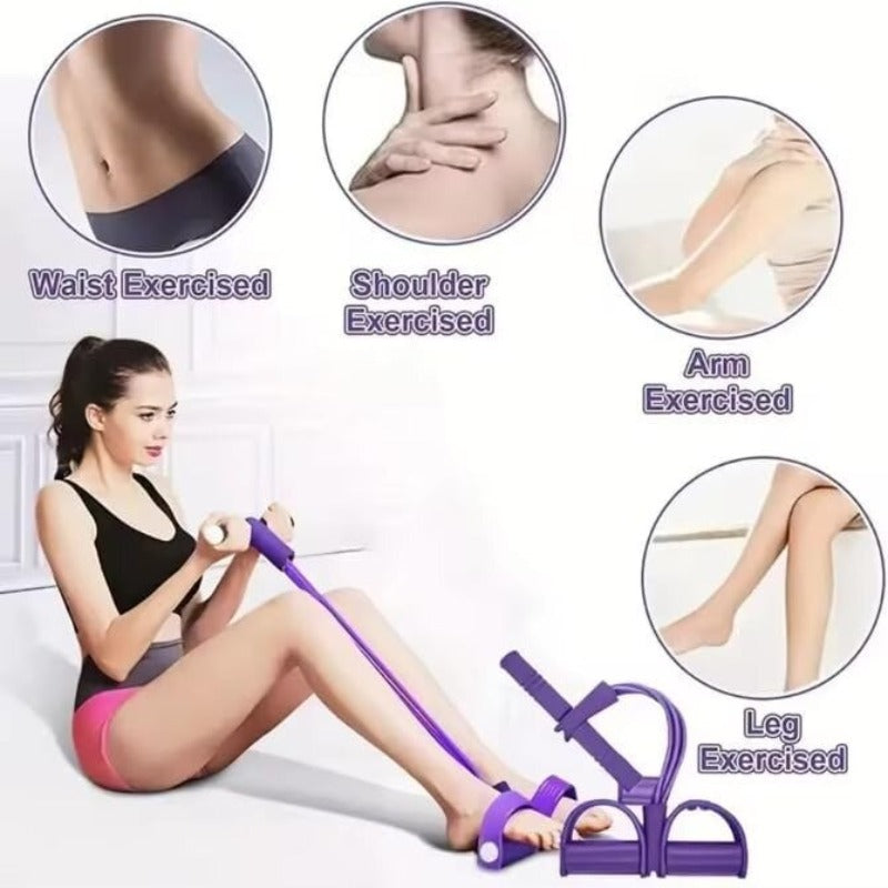 Resistance Band Multi Function Tension Rope, 6 Tube Elastic Yoga Pedal Puller, Fitness Bands 6-Tube Elastic For Abdomen