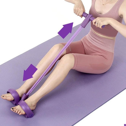 Resistance Band Multi Function Tension Rope, 6 Tube Elastic Yoga Pedal Puller, Fitness Bands 6-Tube Elastic For Abdomen